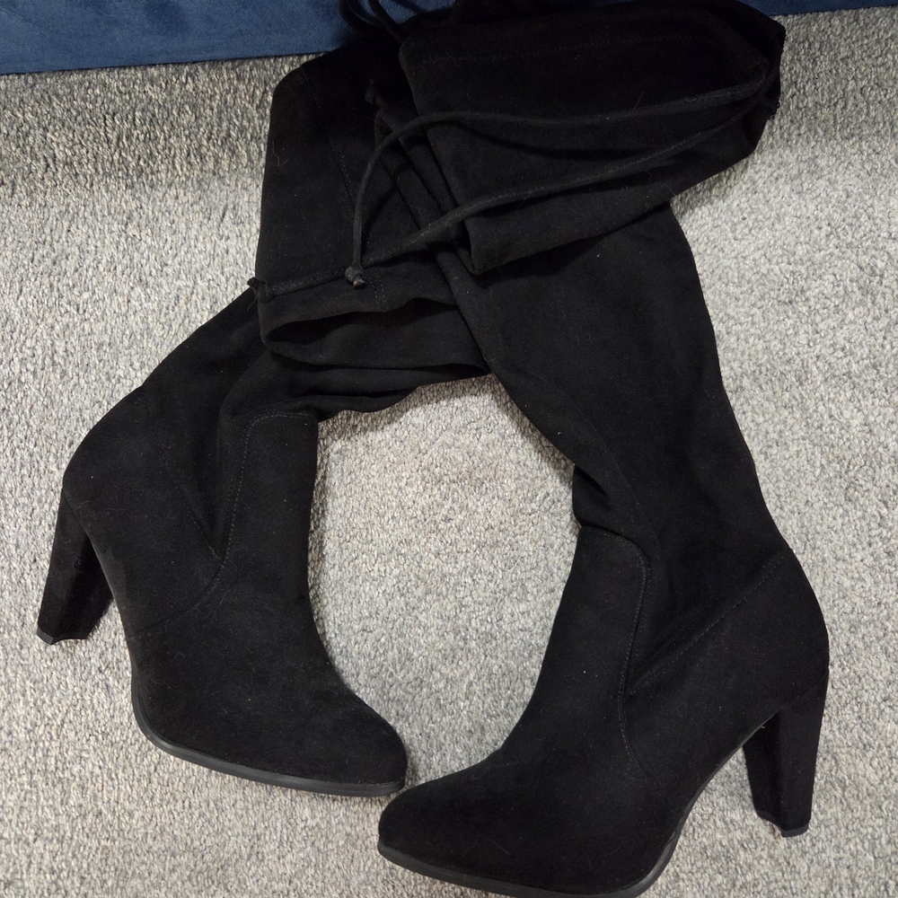 Black Over the Knee Boots for Women
